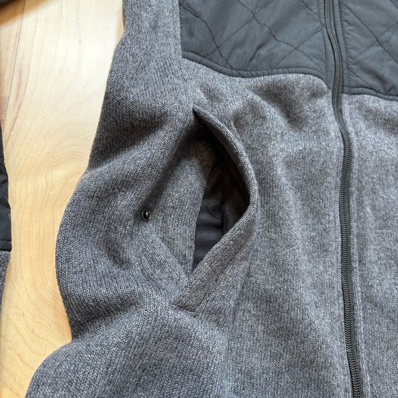 Burton Embry Fleece Black and Gray Long Hooded Jacket - Picture 5 of 16